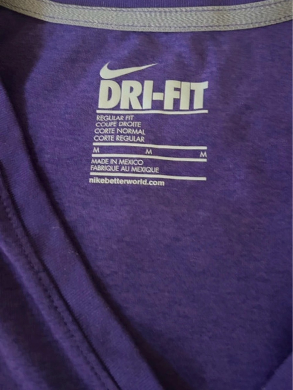 Nike Women Dri-FIT V-Neck Tees - Purple & Blue - Picture 2 of 3